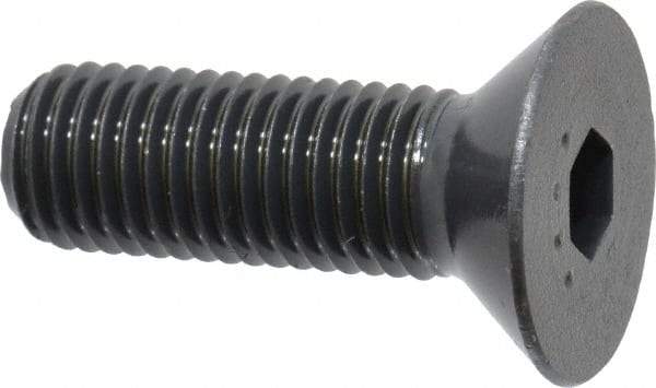 Made in USA - 5/16-24 UNF Hex Socket Drive, 82° Flat Screw - Alloy Steel, Black Oxide Finish, Fully Threaded, 1" OAL - Americas Industrial Supply