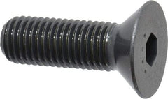 Made in USA - 5/16-24 UNF Hex Socket Drive, 82° Flat Screw - Alloy Steel, Black Oxide Finish, Fully Threaded, 1" OAL - Americas Industrial Supply