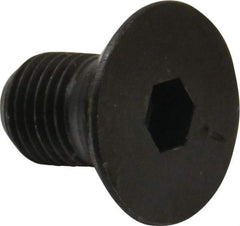 Made in USA - 3/8-24 UNF Hex Socket Drive, 82° Flat Screw - Alloy Steel, Black Oxide Finish, Fully Threaded, 5/8" OAL - Americas Industrial Supply