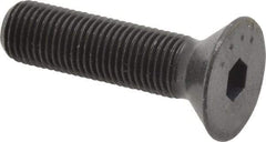 Made in USA - 3/8-24 UNF Hex Socket Drive, 82° Flat Screw - Alloy Steel, Black Oxide Finish, Fully Threaded, 1-1/2" OAL - Americas Industrial Supply