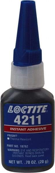 Loctite - 20 Gal Bottle Black Instant Adhesive - 24 hr Full Cure Time - Americas Industrial Supply