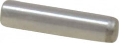 Made in USA - 1/16" Diam x 1/4" Pin Length Grade 8 Alloy Steel Standard Dowel Pin - Bright Finish, 1 Beveled & 1 Rounded End - Americas Industrial Supply