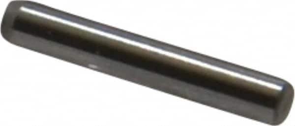 Made in USA - 1/16" Diam x 3/8" Pin Length Grade 8 Alloy Steel Standard Dowel Pin - Bright Finish, 1 Beveled & 1 Rounded End - Americas Industrial Supply