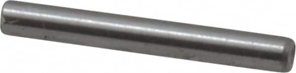 Made in USA - 1/16" Diam x 1/2" Pin Length Grade 8 Alloy Steel Standard Dowel Pin - Bright Finish, 1 Beveled & 1 Rounded End - Americas Industrial Supply