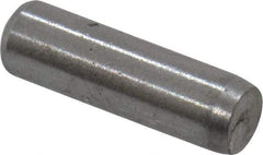 Made in USA - 3/32" Diam x 5/16" Pin Length Grade 8 Alloy Steel Standard Dowel Pin - Bright Finish, 1 Beveled & 1 Rounded End - Americas Industrial Supply