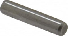 Made in USA - 3/32" Diam x 7/16" Pin Length Grade 8 Alloy Steel Standard Dowel Pin - Bright Finish, 1 Beveled & 1 Rounded End - Americas Industrial Supply