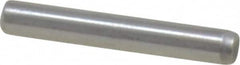 Made in USA - 3/32" Diam x 5/8" Pin Length Grade 8 Alloy Steel Standard Dowel Pin - Bright Finish, 1 Beveled & 1 Rounded End - Americas Industrial Supply