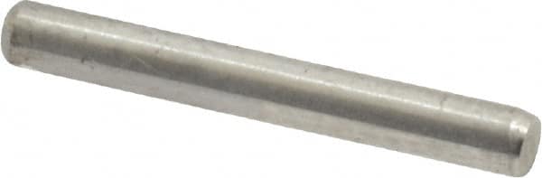 Made in USA - 3/32" Diam x 3/4" Pin Length Grade 8 Alloy Steel Standard Dowel Pin - Bright Finish, 1 Beveled & 1 Rounded End - Americas Industrial Supply