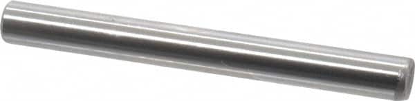 Made in USA - 3/16" Diam x 1-3/4" Pin Length Grade 8 Alloy Steel Standard Dowel Pin - Bright Finish, C 47-58 & C 60 (Surface) Hardness, 4,150 Lb (Single Shear), 8,300 Lb (Double Shear) Breaking Strength, 1 Beveled & 1 Rounded End - Americas Industrial Supply