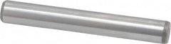 Made in USA - 1/4" Diam x 1-3/4" Pin Length Grade 8 Alloy Steel Standard Dowel Pin - Bright Finish, C 47-58 & C 60 (Surface) Hardness, 14,720 Lb (Double Shear), 7,360 Lb (Single Shear) Breaking Strength, 1 Beveled & 1 Rounded End - Americas Industrial Supply