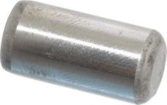 Made in USA - 5/16" Diam x 5/8" Pin Length Grade 8 Alloy Steel Standard Dowel Pin - Bright Finish, C 47-58 & C 60 (Surface) Hardness, 11,500 Lb (Single Shear), 23,000 Lb (Double Shear) Breaking Strength, 1 Beveled & 1 Rounded End - Americas Industrial Supply