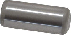 Made in USA - 5/16" Diam x 3/4" Pin Length Grade 8 Alloy Steel Standard Dowel Pin - Bright Finish, C 47-58 & C 60 (Surface) Hardness, 11,500 Lb (Single Shear), 23,000 Lb (Double Shear) Breaking Strength, 1 Beveled & 1 Rounded End - Americas Industrial Supply