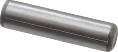 Made in USA - 5/16" Diam x 1-1/4" Pin Length Grade 8 Alloy Steel Standard Dowel Pin - Bright Finish, C 47-58 & C 60 (Surface) Hardness, 11,500 Lb (Single Shear), 23,000 Lb (Double Shear) Breaking Strength, 1 Beveled & 1 Rounded End - Americas Industrial Supply