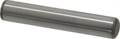 Made in USA - 5/16" Diam x 1-3/4" Pin Length Grade 8 Alloy Steel Standard Dowel Pin - Bright Finish, C 47-58 & C 60 (Surface) Hardness, 11,500 Lb (Single Shear), 23,000 Lb (Double Shear) Breaking Strength, 1 Beveled & 1 Rounded End - Americas Industrial Supply