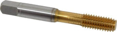 Guhring - 3/8-16 UNC 2BX H8/H9 Thread Limit Modified Bottoming Thread Forming Tap - Cobalt, TiN Finish, 2.941" OAL, 0.63" Thread Length, Right Hand Thread, Series 3940 - Americas Industrial Supply