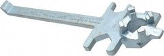 Vestil - 12" Long Cast Steel Drum Plug Wrench - For Use with All Types of Industrial Drum Plugs and Bungs in Metal or Plastic - Americas Industrial Supply