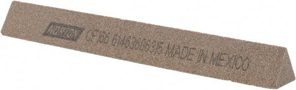 Norton - 6" Long x 3/4" Wide x 3/4" Thick, Aluminum Oxide Sharpening Stone - Triangle, Coarse Grade - Americas Industrial Supply