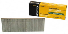 Stanley Bostitch - 18 Gauge 1-3/4" Long Brad Nails for Power Nailers - Steel, Galvanized Finish, Brad Head, Chisel Point - Americas Industrial Supply