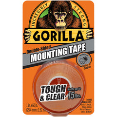 Gorilla Clear Mounting Tape Clear 60″ - Exact Industrial Supply