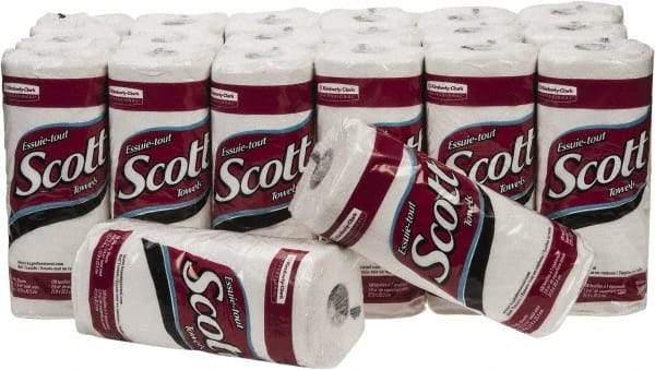 Scott - Perforated Roll of 1 Ply White Paper Towels - 11" Wide - Americas Industrial Supply