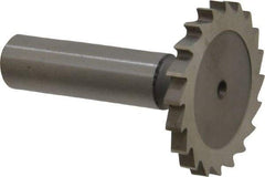 Whitney Tool Co. - 1-1/2" Diam x 5/32" Face Width, Cobalt, 20 Teeth, Shank Connection Woodruff Keyseat Cutter - Uncoated, 2-5/32" OAL x 1/2" Shank, Straight Teeth - Americas Industrial Supply