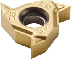 Seco - 16ER External Right Hand 48-8 Partial Profile 55° Laydown Threading Insert - Grade CP500, TiAlN/TiN Coated Carbide, 9.53mm Inscribed Circle - Americas Industrial Supply