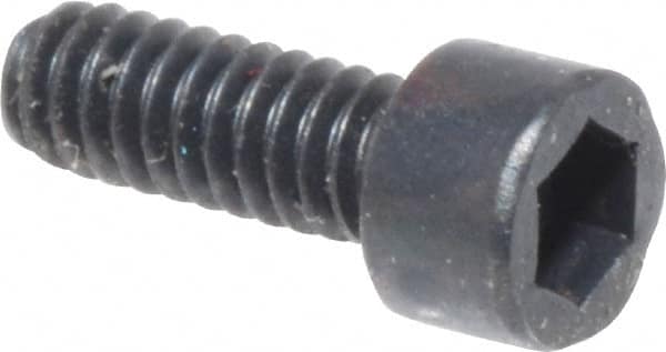 Made in USA - #2-56 UNC Hex Socket Drive, Socket Cap Screw - Alloy Steel, Black Oxide Finish, Fully Threaded, 1/4" Length Under Head - Americas Industrial Supply
