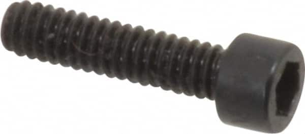 Made in USA - #2-56 UNC Hex Socket Drive, Socket Cap Screw - Alloy Steel, Black Oxide Finish, Fully Threaded, 3/8" Length Under Head - Americas Industrial Supply