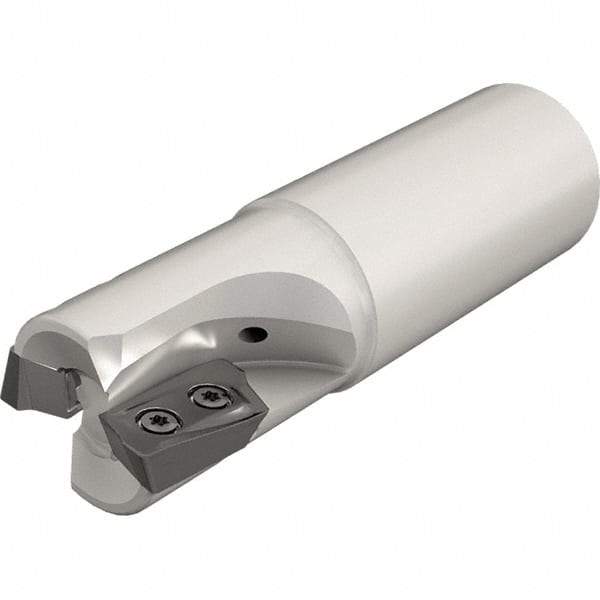 Iscar - 1-1/2" Cut Diam, 0.827" Max Depth of Cut, 1-1/4" Shank Diam, 4.05" OAL, Indexable Square Shoulder End Mill - HP ADCR 2207.., HP ADCT 2207.., HP ADKT 2207.. Inserts, Weldon Shank, 90° Lead Angle, Through Coolant, Series Heliplus - Americas Industrial Supply