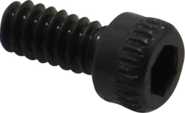 Made in USA - #4-40 UNC Hex Socket Drive, Socket Cap Screw - Alloy Steel, Black Oxide Finish, Fully Threaded, 1/4" Length Under Head - Americas Industrial Supply