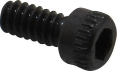 Made in USA - #4-40 UNC Hex Socket Drive, Socket Cap Screw - Alloy Steel, Black Oxide Finish, Fully Threaded, 1/4" Length Under Head - Americas Industrial Supply