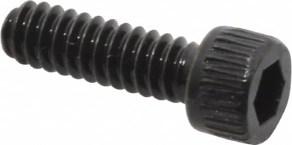 Made in USA - #4-40 UNC Hex Socket Drive, Socket Cap Screw - Alloy Steel, Black Oxide Finish, Fully Threaded, 3/8" Length Under Head - Americas Industrial Supply