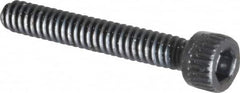 Made in USA - #4-40 UNC Hex Socket Drive, Socket Cap Screw - Alloy Steel, Black Oxide Finish, Fully Threaded, 3/4" Length Under Head - Americas Industrial Supply
