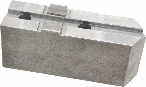 H & R Manufacturing - Tongue & Groove Attachment, Square Soft Lathe Chuck Jaw - Steel, 2-1/2" Btw Mount Hole Ctrs, 5-3/4" Long x 1-3/4" Wide x 2-3/8" High, 1/2" Groove - Americas Industrial Supply