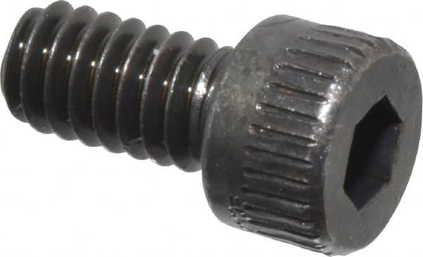 Made in USA - #5-40 UNC Hex Socket Drive, Socket Cap Screw - Alloy Steel, Black Oxide Finish, Fully Threaded, 1/4" Length Under Head - Americas Industrial Supply