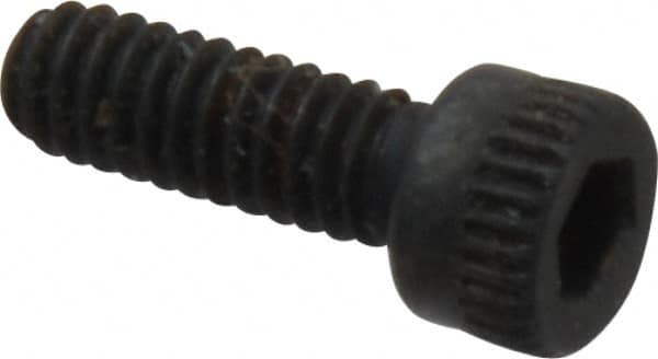 Made in USA - #5-40 UNC Hex Socket Drive, Socket Cap Screw - Alloy Steel, Black Oxide Finish, Fully Threaded, 3/8" Length Under Head - Americas Industrial Supply