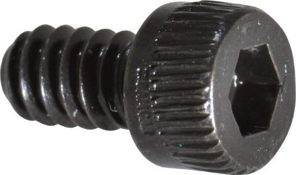 Made in USA - #6-32 UNC Hex Socket Drive, Socket Cap Screw - Alloy Steel, Black Oxide Finish, Fully Threaded, 1/4" Length Under Head - Americas Industrial Supply