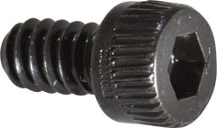 Made in USA - #6-32 UNC Hex Socket Drive, Socket Cap Screw - Alloy Steel, Black Oxide Finish, Fully Threaded, 1/4" Length Under Head - Americas Industrial Supply