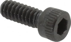 Made in USA - #6-32 UNC Hex Socket Drive, Socket Cap Screw - Alloy Steel, Black Oxide Finish, Fully Threaded, 3/8" Length Under Head - Americas Industrial Supply