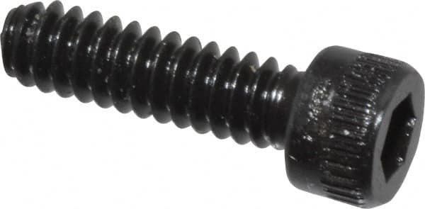 Made in USA - #6-32 UNC Hex Socket Drive, Socket Cap Screw - Alloy Steel, Black Oxide Finish, Fully Threaded, 1/2" Length Under Head - Americas Industrial Supply
