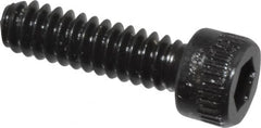 Made in USA - #6-32 UNC Hex Socket Drive, Socket Cap Screw - Alloy Steel, Black Oxide Finish, Fully Threaded, 1/2" Length Under Head - Americas Industrial Supply