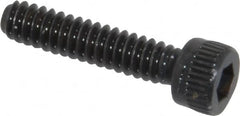 Made in USA - #6-32 UNC Hex Socket Drive, Socket Cap Screw - Alloy Steel, Black Oxide Finish, Fully Threaded, 5/8" Length Under Head - Americas Industrial Supply