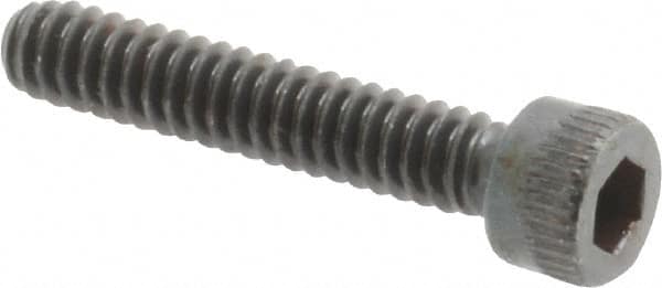 Made in USA - #6-32 UNC Hex Socket Drive, Socket Cap Screw - Alloy Steel, Black Oxide Finish, Fully Threaded, 3/4" Length Under Head - Americas Industrial Supply