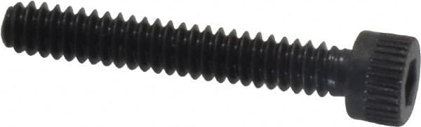 Made in USA - #6-32 UNC Hex Socket Drive, Socket Cap Screw - Alloy Steel, Black Oxide Finish, Fully Threaded, 7/8" Length Under Head - Americas Industrial Supply