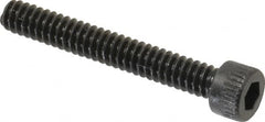 Made in USA - #6-32 UNC Hex Socket Drive, Socket Cap Screw - Alloy Steel, Black Oxide Finish, Fully Threaded, 1" Length Under Head - Americas Industrial Supply