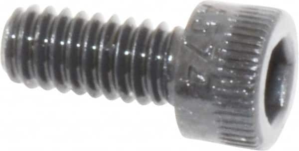 Made in USA - #8-32 UNC Hex Socket Drive, Socket Cap Screw - Alloy Steel, Black Oxide Finish, Fully Threaded, 3/8" Length Under Head - Americas Industrial Supply