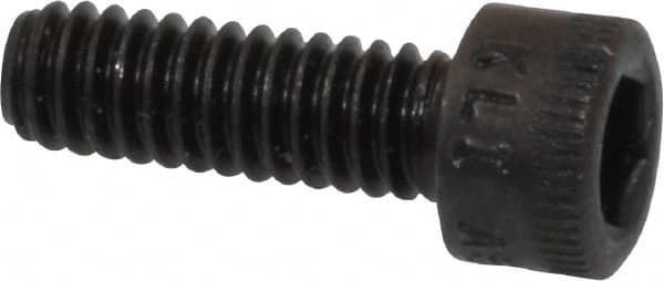 Made in USA - #8-32 UNC Hex Socket Drive, Socket Cap Screw - Alloy Steel, Black Oxide Finish, Fully Threaded, 1/2" Length Under Head - Americas Industrial Supply