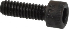 Made in USA - #8-32 UNC Hex Socket Drive, Socket Cap Screw - Alloy Steel, Black Oxide Finish, Fully Threaded, 1/2" Length Under Head - Americas Industrial Supply