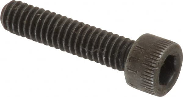 Made in USA - #8-32 UNC Hex Socket Drive, Socket Cap Screw - Alloy Steel, Black Oxide Finish, Fully Threaded, 3/4" Length Under Head - Americas Industrial Supply