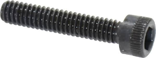 Made in USA - #8-32 UNC Hex Socket Drive, Socket Cap Screw - Alloy Steel, Black Oxide Finish, Fully Threaded, 7/8" Length Under Head - Americas Industrial Supply